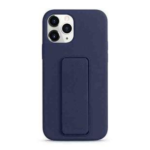 For iPhone 11 Pro Liquid Silicone Holder Phone Case(Midnight Blue)