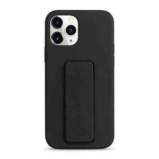 For iPhone 11 Pro Liquid Silicone Holder Phone Case(Black)