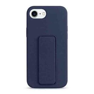 For iPhone SE 2022 / SE 2020 / 8 / 7 Liquid Silicone Holder Phone Case(Midnight Blue)