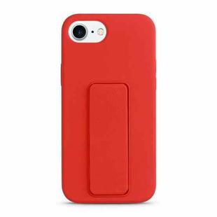 For iPhone SE 2022 / SE 2020 / 8 / 7 Liquid Silicone Holder Phone Case(Red)