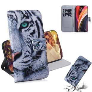 For iPhone 12 Pro Max Coloured Drawing Horizontal Flip Leather Case, with Holder & Card Slots & Wallet(Tiger)