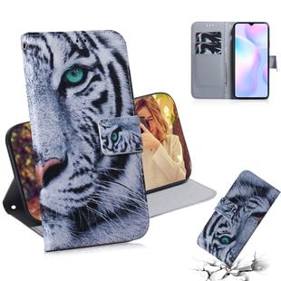 For Xiaomi Redmi 9A Coloured Drawing Horizontal Flip Leather Case, with Holder & Card Slots & Wallet(Tiger)