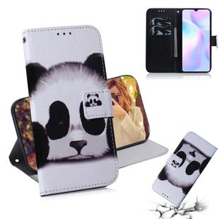 For Xiaomi Redmi 9A Coloured Drawing Horizontal Flip Leather Case, with Holder & Card Slots & Wallet(Panda)