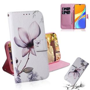 For Xiaomi Redmi 9C Coloured Drawing Horizontal Flip Leather Case, with Holder & Card Slots & Wallet(Magnolia Flower)