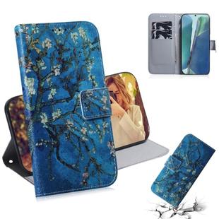 For Samsung Galaxy Note 20 Coloured Drawing Horizontal Flip Leather Case, with Holder & Card Slots & Wallet(Apricot Flower)