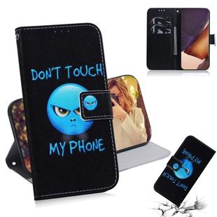 For Samsung Galaxy Note 20 Ultra Coloured Drawing Horizontal Flip Leather Case, with Holder & Card Slots & Wallet(Anger)