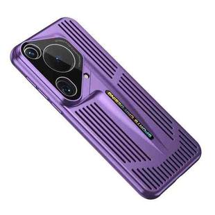 For Huawei Pura 70 Ultra Blade Cooling PC Full Coverage Phone Case(Dark Purple)