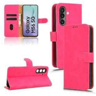 For Samsung Galaxy M56 5G Skin Feel Magnetic Flip Leather Phone Case(Rose Red)
