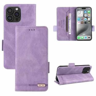 For iPhone 16 Pro Magnetic Clasp Leather Phone Case(Purple)