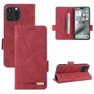 For iPhone 16 Pro Magnetic Clasp Leather Phone Case(Red)