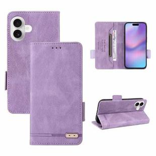 For iPhone 17 Magnetic Clasp Leather Phone Case(Purple)