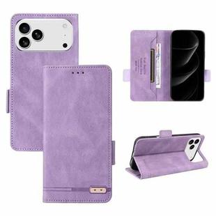 For iPhone 17 Pro Max Magnetic Clasp Leather Phone Case(Purple)
