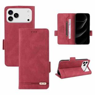 For iPhone 17 Pro Max Magnetic Clasp Leather Phone Case(Red)