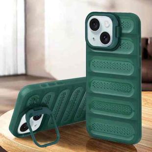 For iPhone 14 / 13 Invisible Holder Cooling Phone Case(Transparent Green)