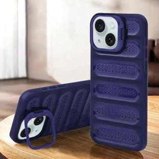 For iPhone 14 / 13 Invisible Holder Cooling Phone Case(Transparent Purple)