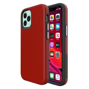 For iPhone 12 mini Triangle Armor Texture TPU + PC Case(Red)