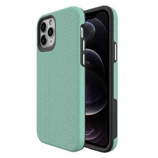 For iPhone 12 / 12 Pro Triangle Armor Texture TPU + PC Case(Mint Green)