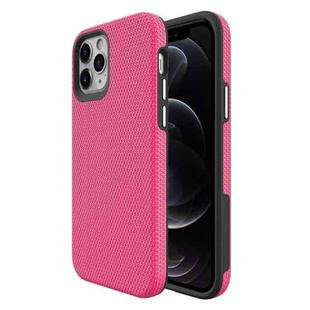 For iPhone 12 / 12 Pro Triangle Armor Texture TPU + PC Case(Pink)