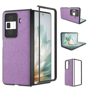 For Honor Magic Vs3 Black Frame Glitter Shockproof Phone Case(Purple)