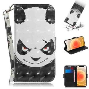 For iPhone 12 mini 3D Colored Drawing Horizontal Flip Leather Case with Holder & Card Slots & Wallet & Lanyard(Angry Bear)
