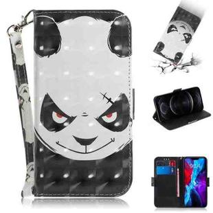 For iPhone 12 / 12 Pro 3D Colored Drawing Horizontal Flip Leather Case with Holder & Card Slots & Wallet & Lanyard(Angry Bear)