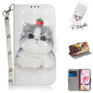 For LG K41S / K51S 3D Colored Drawing Horizontal Flip Leather Case with Holder & Card Slots & Wallet & Lanyard(Cute Cat)