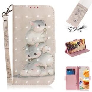 For LG K61 3D Colored Drawing Horizontal Flip Leather Case with Holder & Card Slots & Wallet & Lanyard(Squirrels)