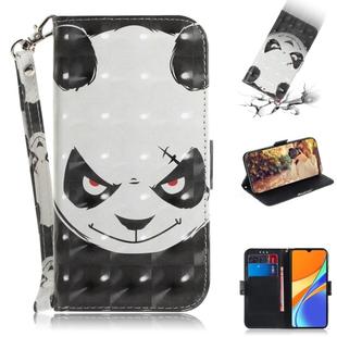 For Xiaomi Redmi 9C 3D Colored Drawing Horizontal Flip Leather Case with Holder & Card Slots & Wallet & Lanyard(Angry Bear)