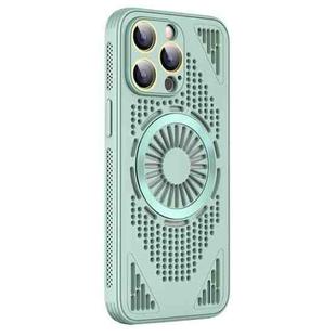 For iPhone 13 Pro Hollow Cooling MagSafe Shockproof Phone Case(Cyan)