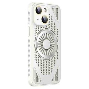 For iPhone 13 Hollow Cooling MagSafe Shockproof Phone Case(White)