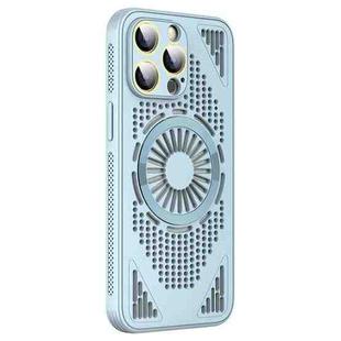 For iPhone 12 Pro Hollow Cooling MagSafe Shockproof Phone Case(Blue)