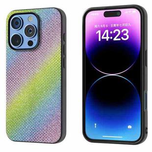 For iPhone 16 Pro Max Diamond Black Frame Phone Case(Rainbow Diamond)