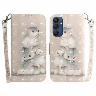 For Samsung Galaxy M35 3D Colored Horizontal Flip Leather Phone Case(Squirrels)