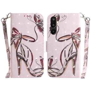 For Samsung Galaxy M16 5G / F16 5G / M36 5G 3D Colored Horizontal Flip Leather Phone Case(Butterfly High-heeled)