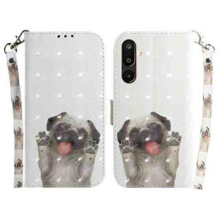 For Samsung Galaxy M16 5G / F16 5G / M36 5G 3D Colored Horizontal Flip Leather Phone Case(Pug)