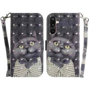 For Samsung Galaxy M16 5G / F16 5G / M36 5G 3D Colored Horizontal Flip Leather Phone Case(Hug Cat)