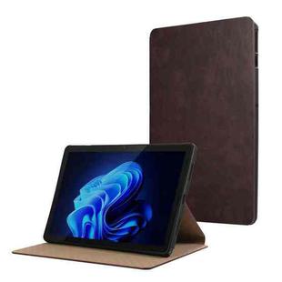 For Itel Pad One 10.1 Simple Crazy Horse Leather Tablet Case(Dark Coffee)
