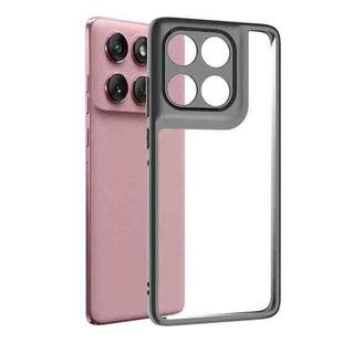 For Motorola Edge 60 Fusion Frosted TPU + Transparent PC Phone Case(Black)