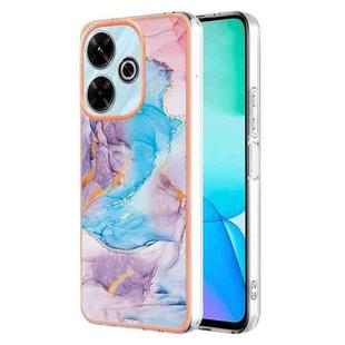 For Redmi 13 4G Electroplating IMD TPU Phone Case(Blue Marble)