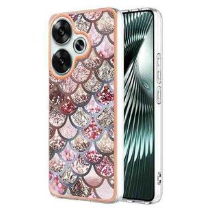 For Xiaomi Poco F6 5G Electroplating IMD TPU Phone Case(Pink Scales)