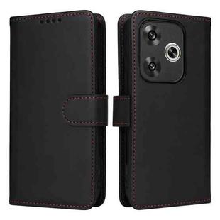 For Redmi Turbo 3 BETOPNICE BN-005 2 in 1 Detachable Imitate Genuine Leather Phone Case(Black)