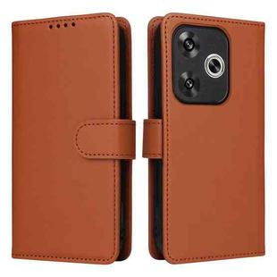 For Redmi Turbo 3 BETOPNICE BN-005 2 in 1 Detachable Imitate Genuine Leather Phone Case(Brown)