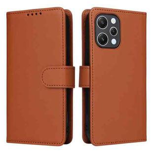 For Redmi 12 4G BETOPNICE BN-005 2 in 1 Detachable Imitate Genuine Leather Phone Case(Brown)