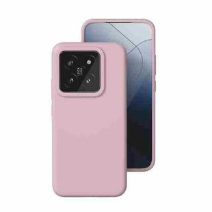 For Xiaomi 14 All-inclusive Liquid Silicone Phone Case(Pink Sand)