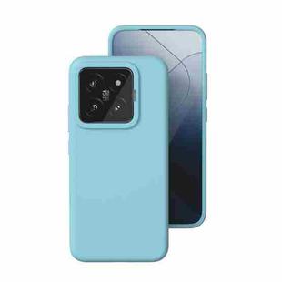 For Xiaomi 14 Pro All-inclusive Liquid Silicone Phone Case(Glacier Blue)