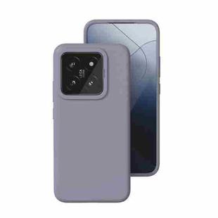 For Xiaomi 14 Pro All-inclusive Liquid Silicone Phone Case(Lavender Gray)