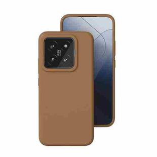 For Xiaomi 14 Pro All-inclusive Liquid Silicone Phone Case(Khaki)