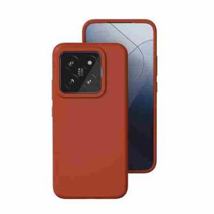 For Xiaomi 14 Pro All-inclusive Liquid Silicone Phone Case(Caramel Brown)