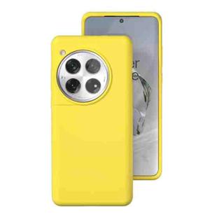 For OnePlus 12 All-inclusive Liquid Silicone Phone Case(Lemon Yellow)