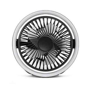 N601 180 Degree Rotating Type-C Desktop Fan with LED Ambience Light(Black)